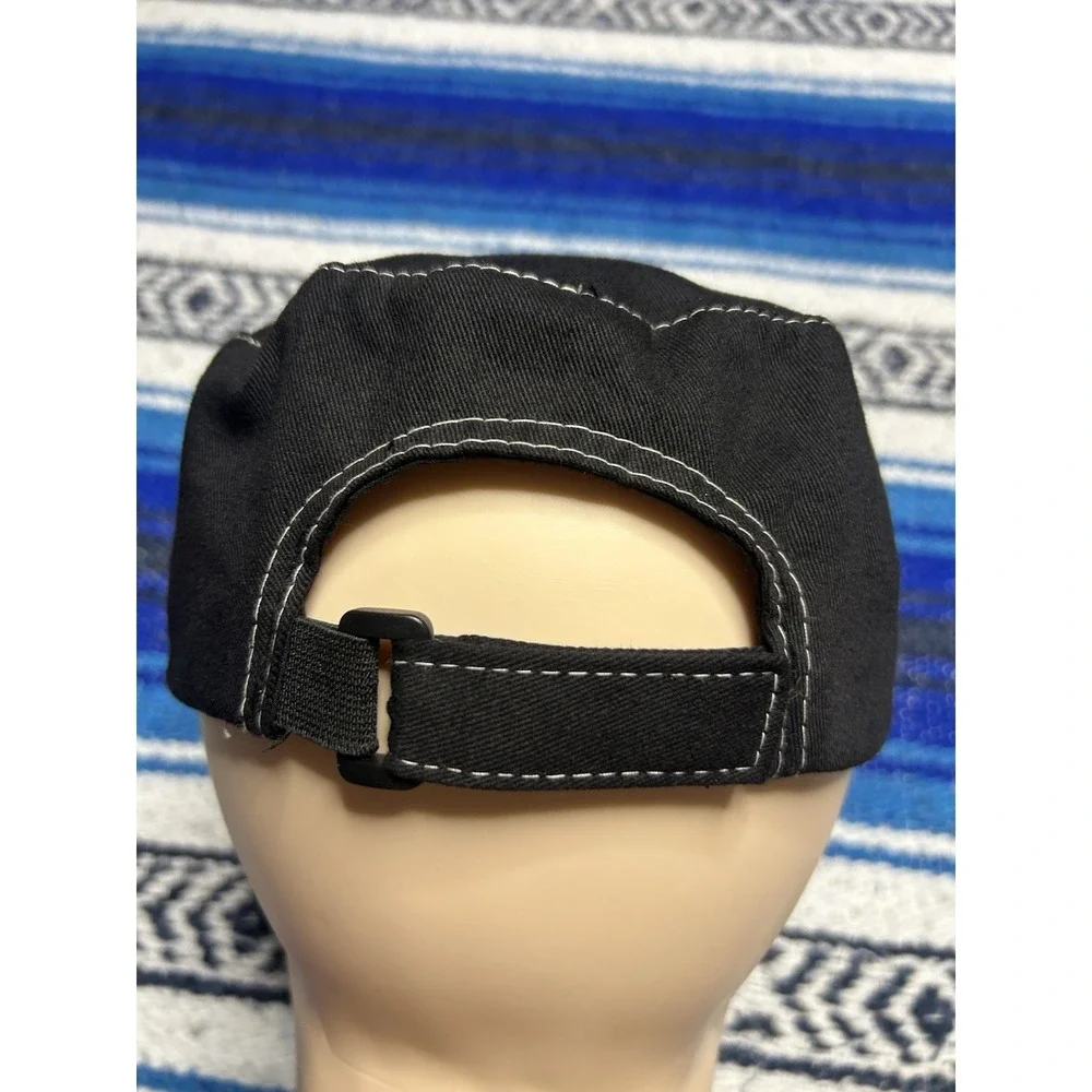Vintage Y2K Steamboat Springs Black Cadet Cap Adjustable Embroidered Patrol Hat